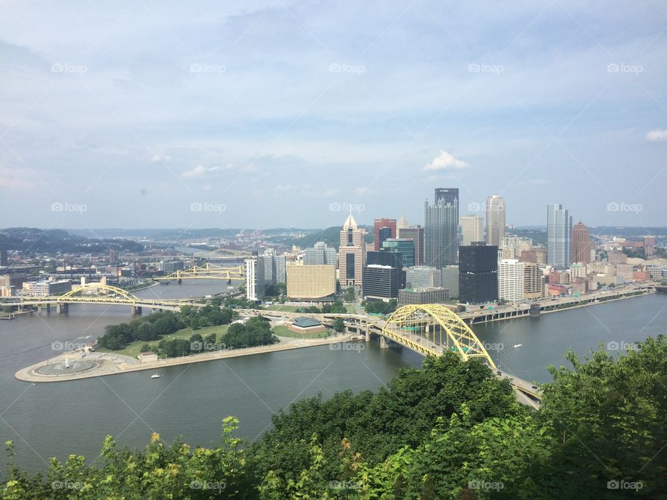 Bridge City. Downtown Pittsburgh
