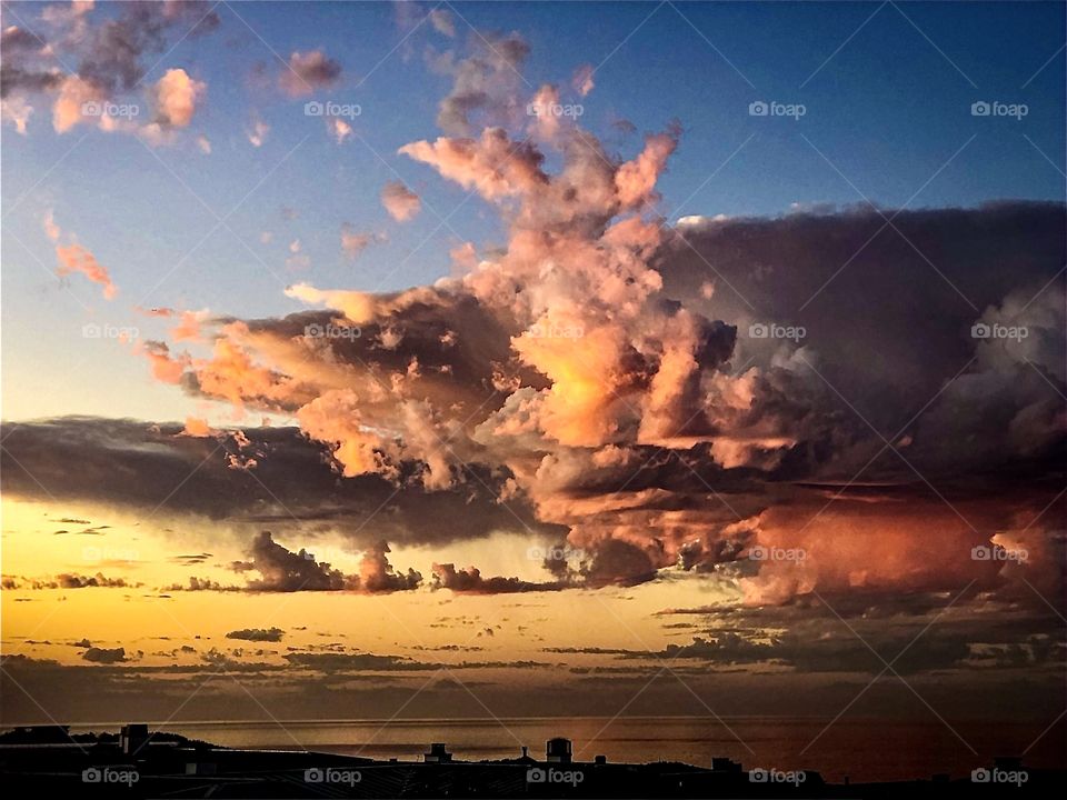 Foap Mission Sunrise Sunset! Stunning Storm Clouds Sunrise Over The Pacific Ocean! 