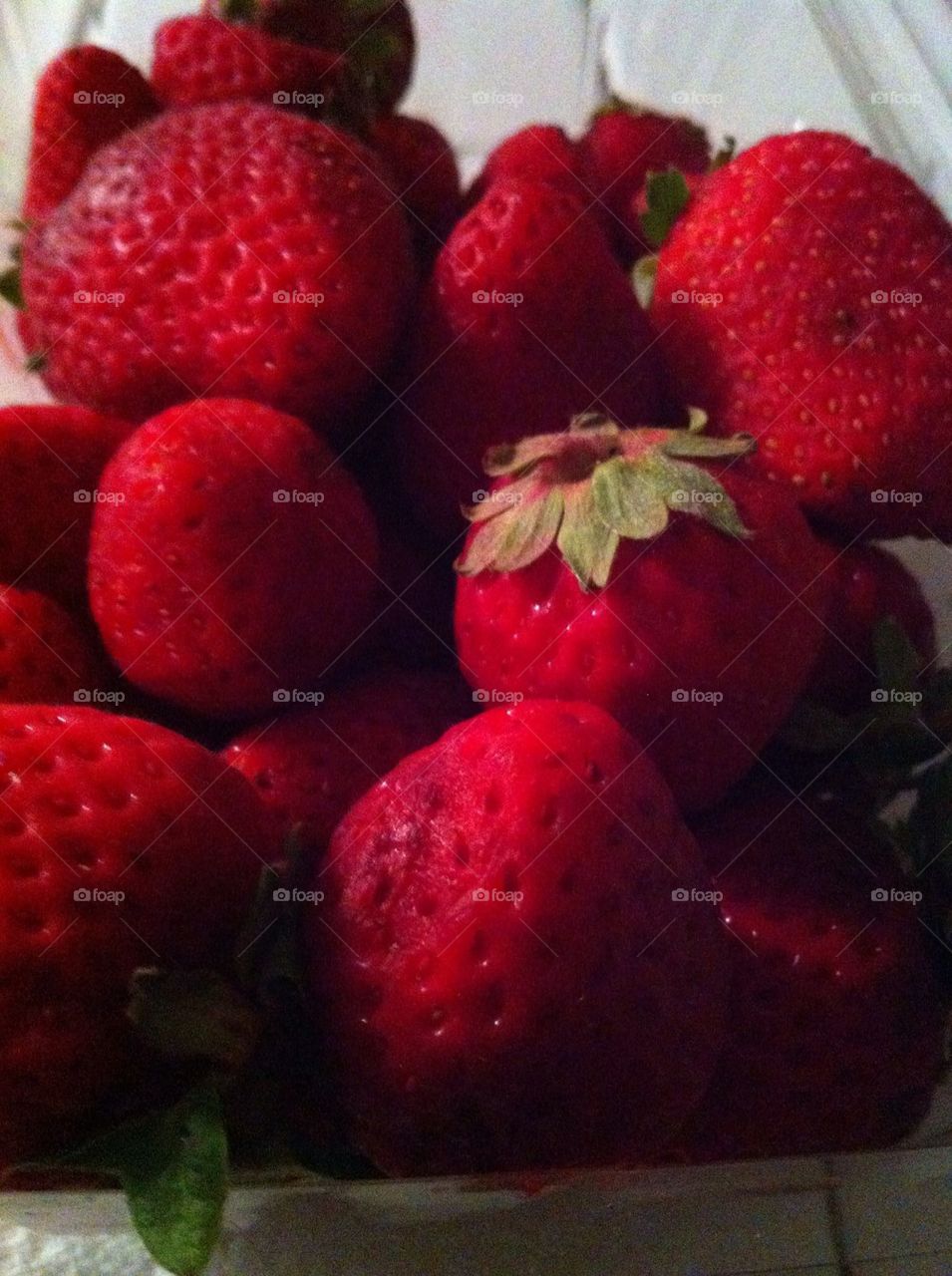 Delicious red, ripe strawberry