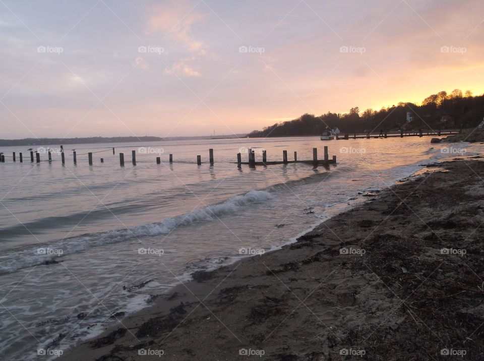 Strand Sonne Abend Morgens Wellen Wasser Urlaub Strand Snad