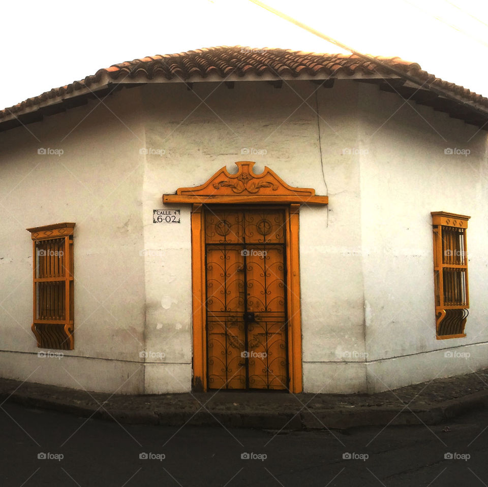 Old typical house in Colombia
