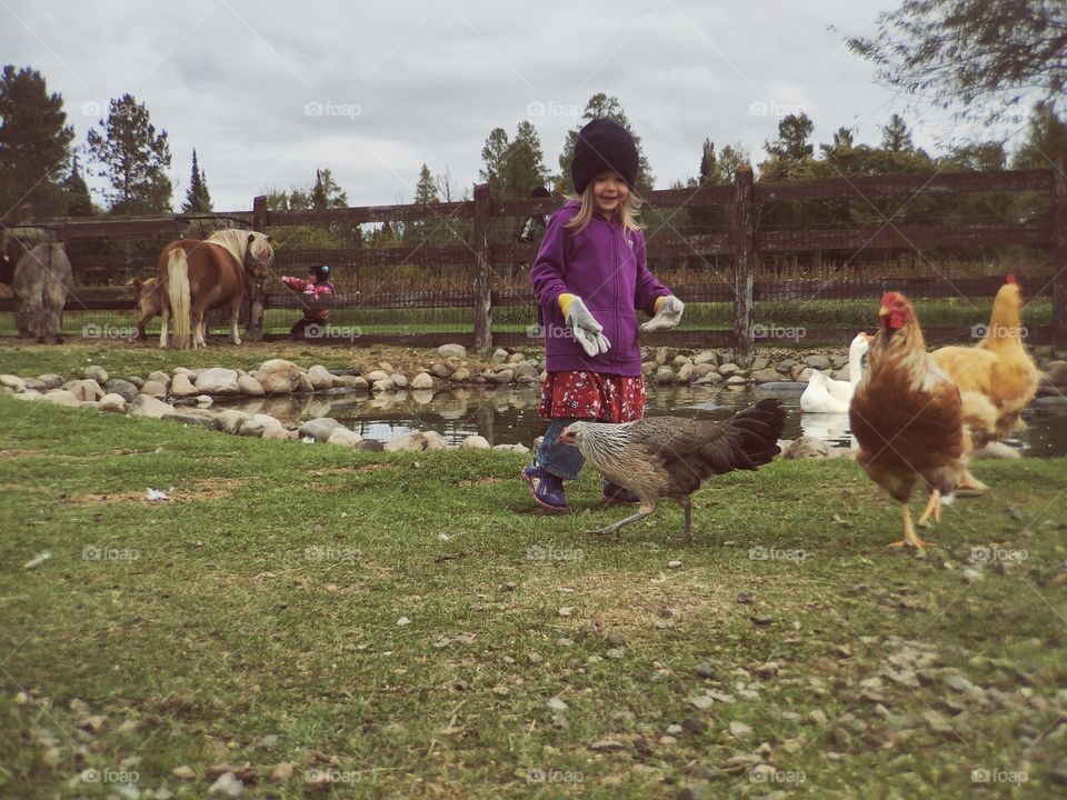 Girl in farm