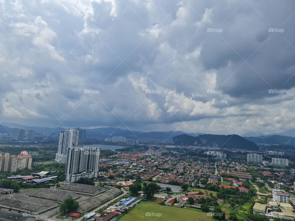 beautiful sky city view