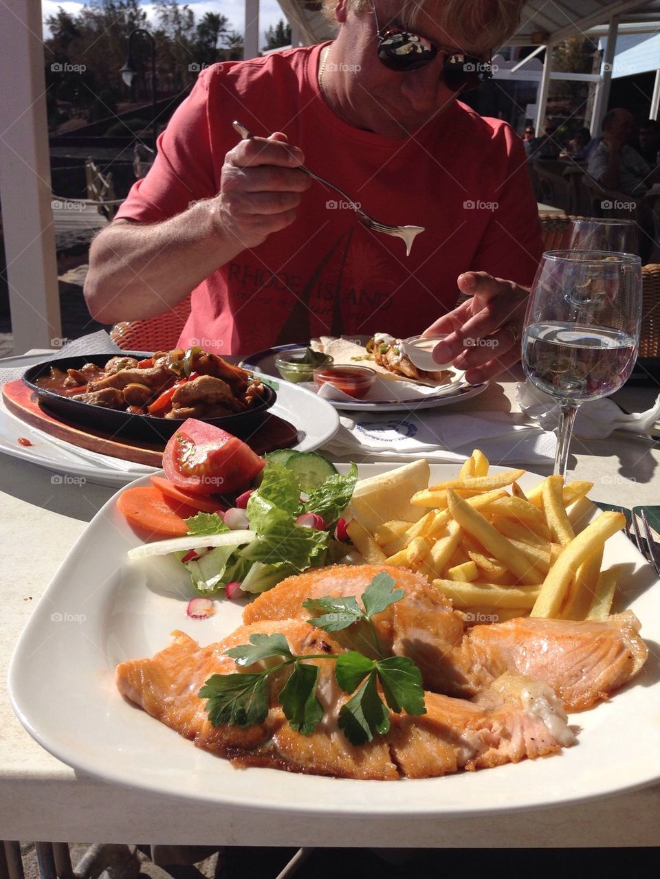 Delicious lunch alfresco!