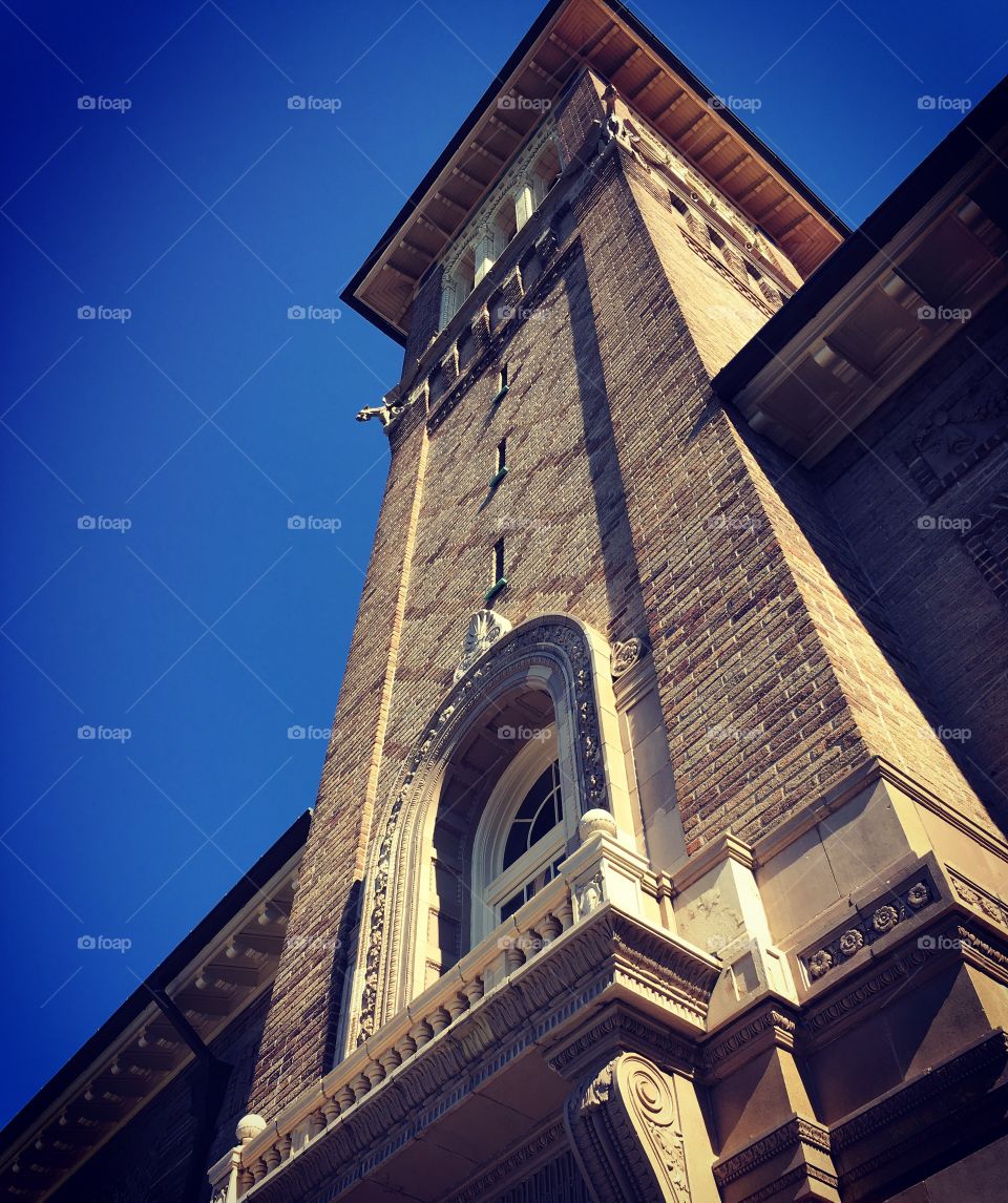 Yellow brick building