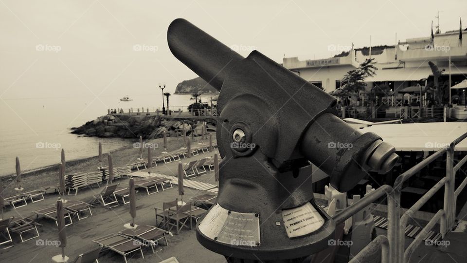 Binoculars in the beach