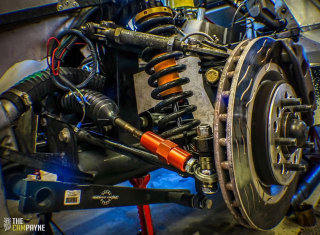 Race car suspension.