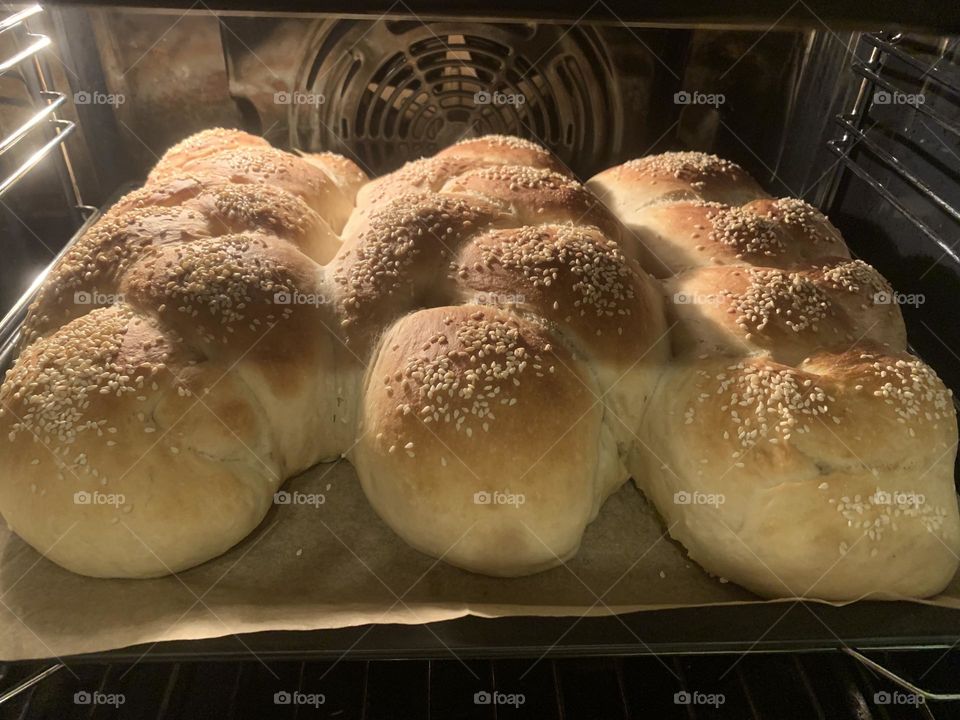 Chala bread in the oven