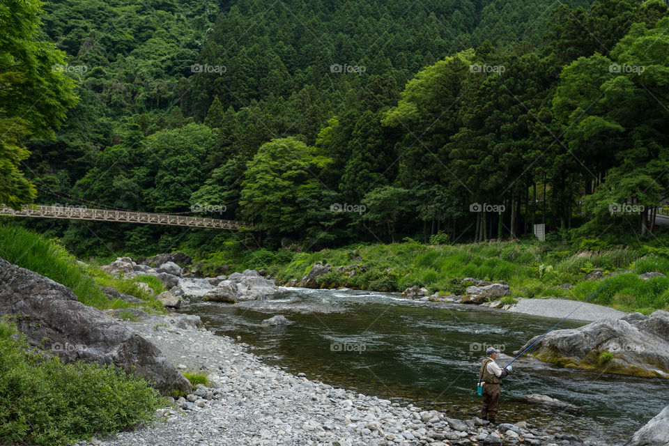 Japan Mitake fisherman 