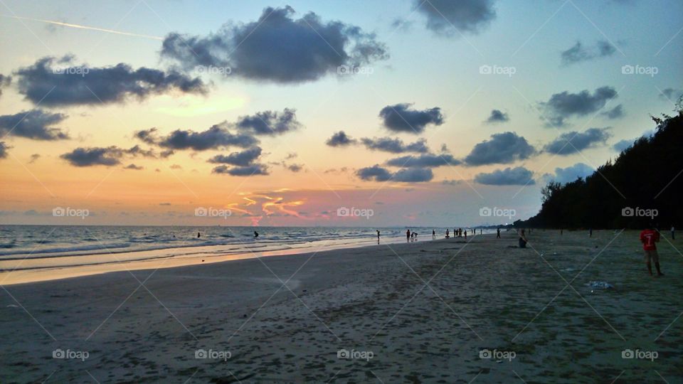 sunset. merumphung beach