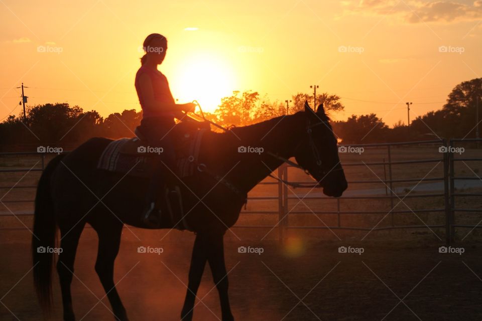 Horse Ride at Sunset