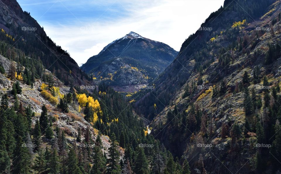 A massive mountain on Colorado's western slope near Ouray