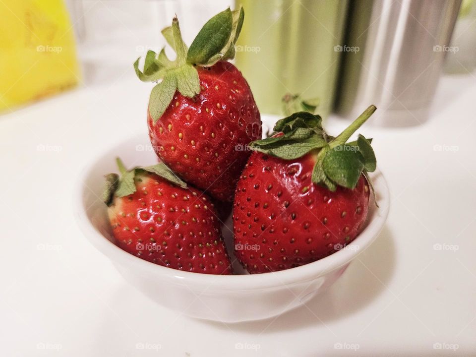 fresh red strawberries