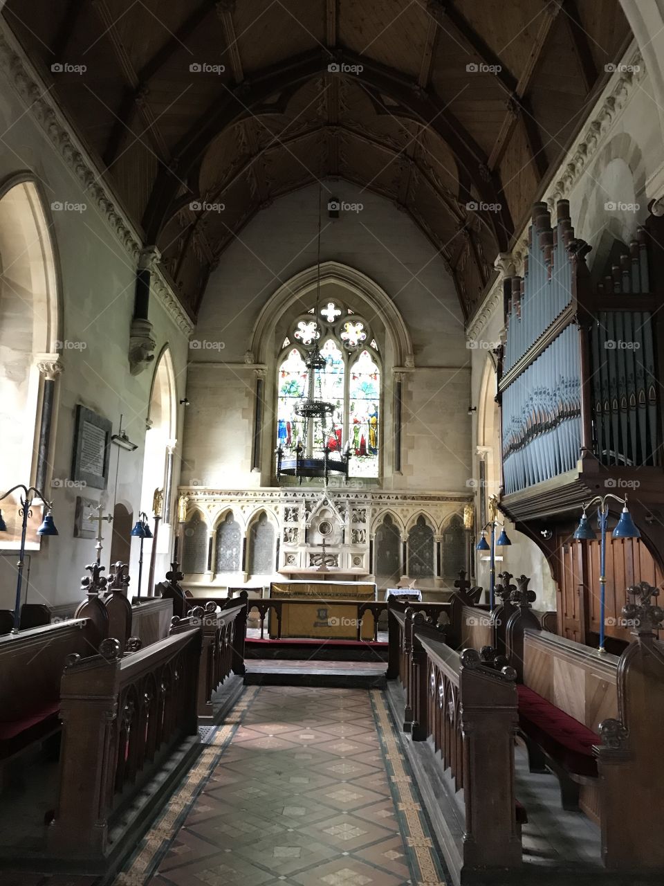 St Michael And All Angels Church. In Otterton looking magical despite the renovations that are in progress 