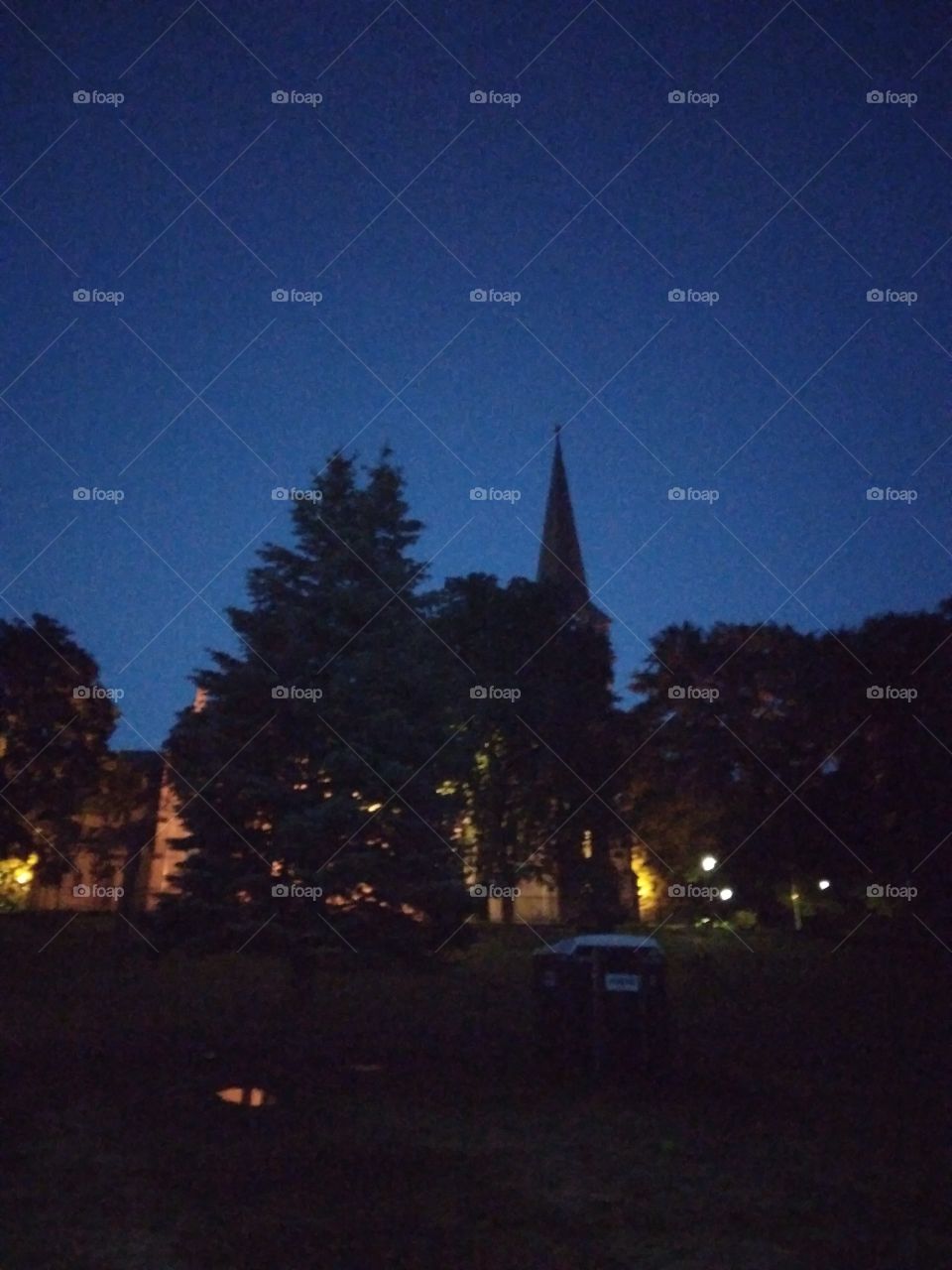 OsloByNight ' Sofienberg  kirke Oslo Norway