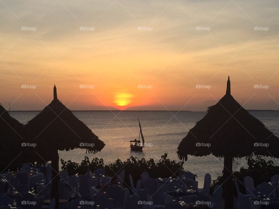 Zanzibar beach sunset 