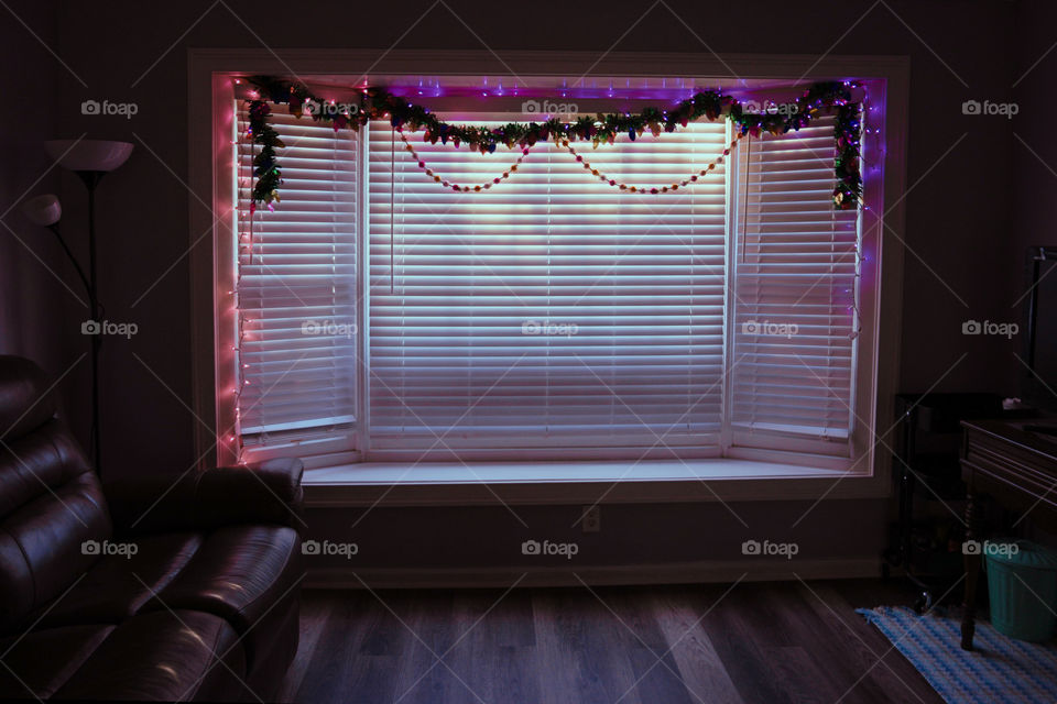 home Christmas lights window