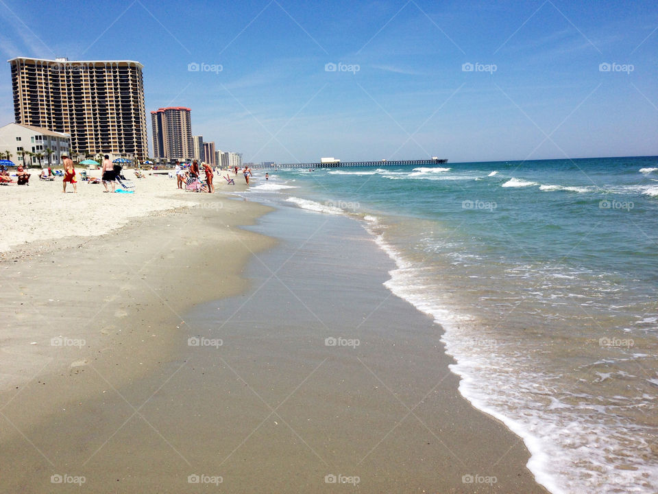 Summer day at the beach. 