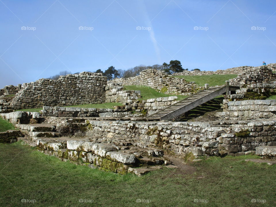 Roman walls and ruins