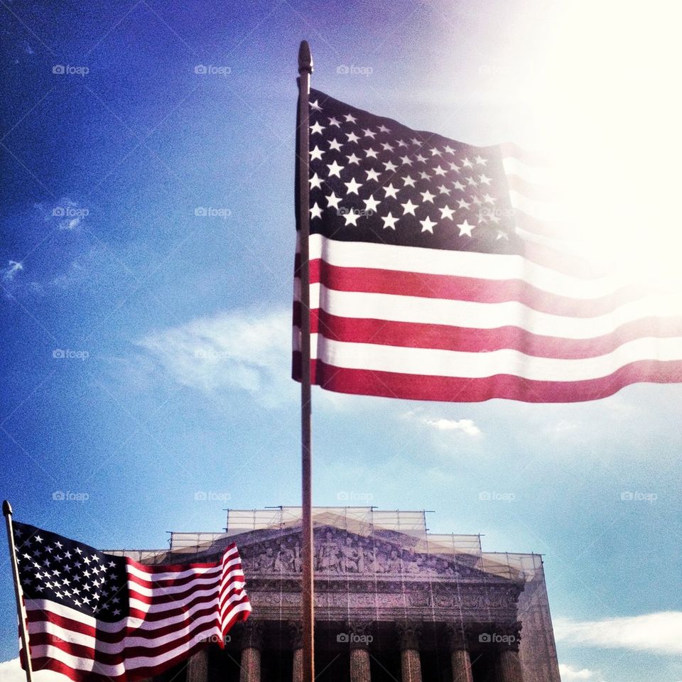 Flags at court