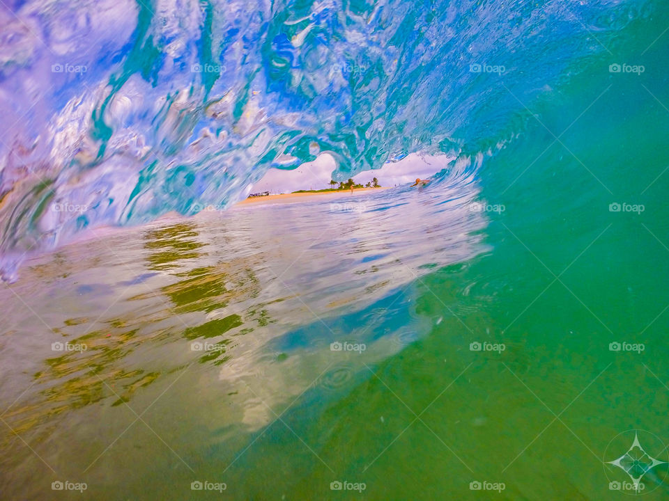 colorful glassy wave