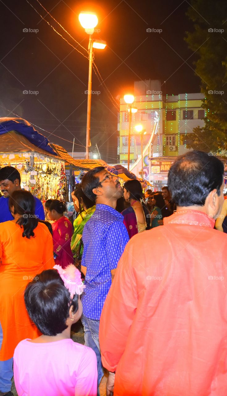Crowd enjoying festival