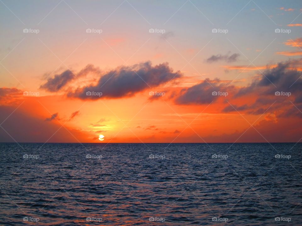 Scenic view of sunset , nassau