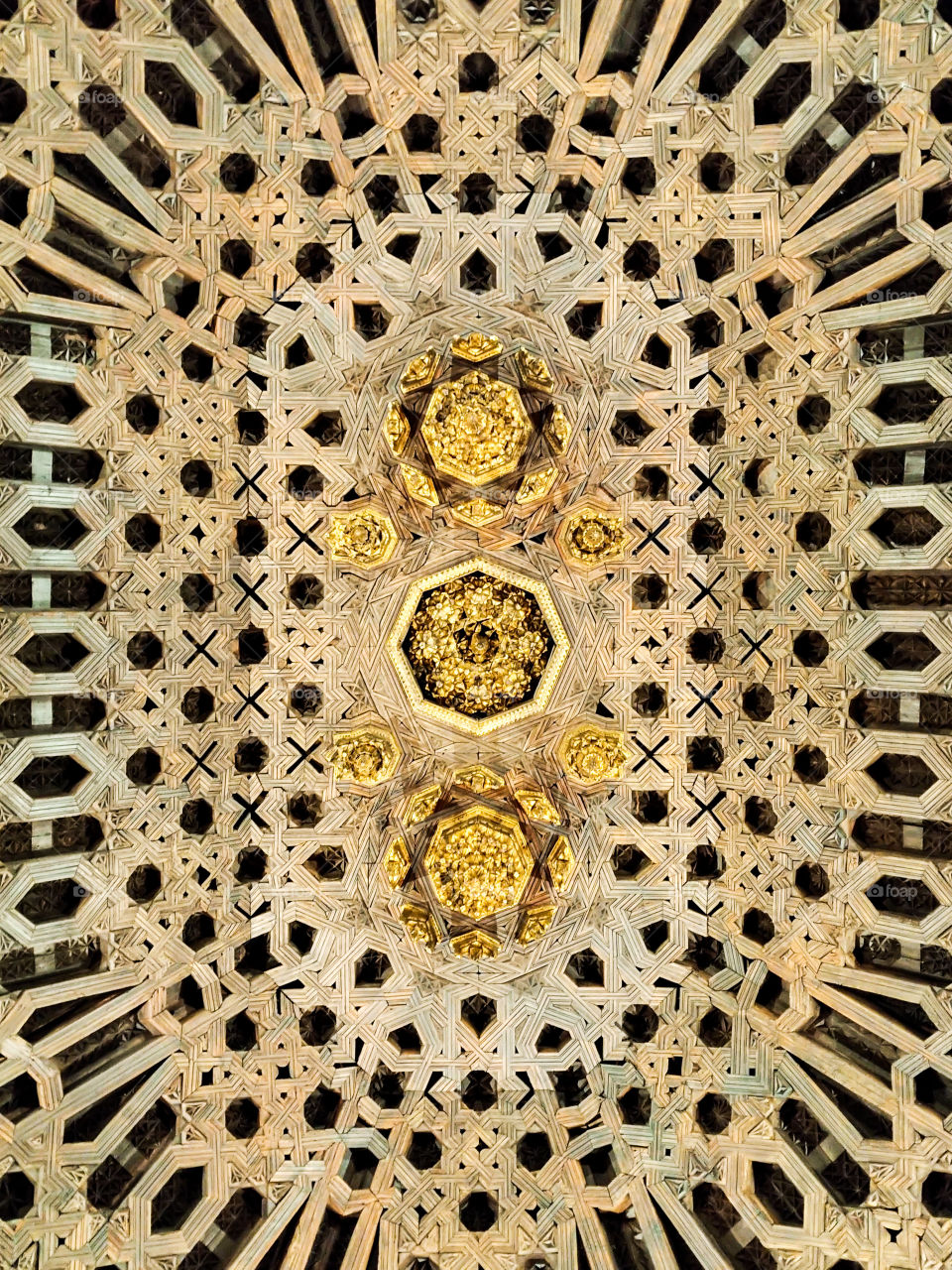 matter of perspective.
Golden ceiling of a hall, Alhambra, Andlusia.