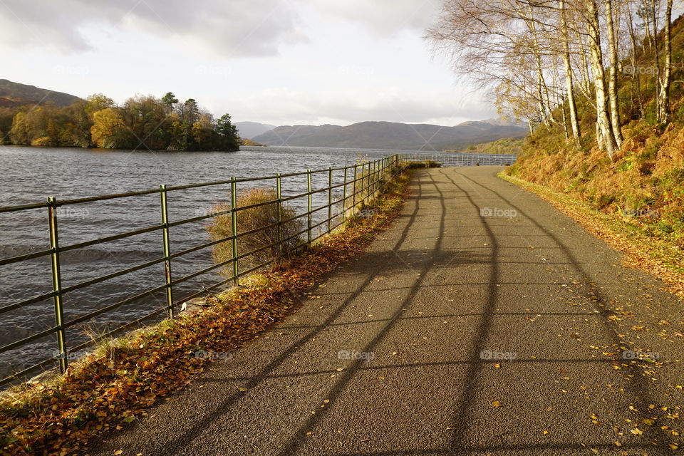 A walk around Loch Katrine with a moment of sunshine breaking through the rain clouds 