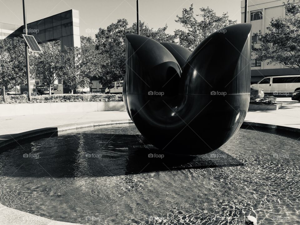 Weird floating sculptures in water