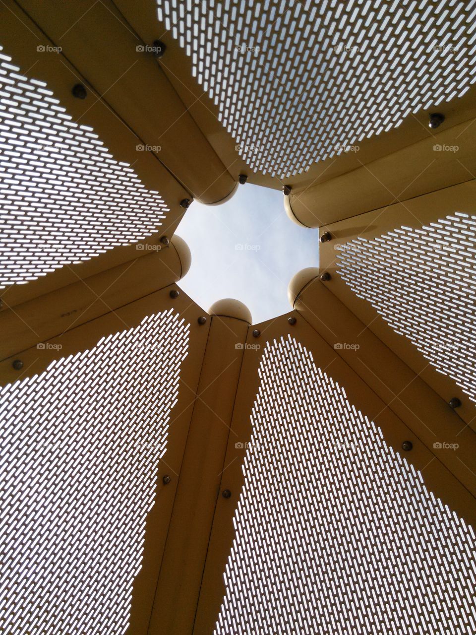 look up. interesting pattern, point of view from below