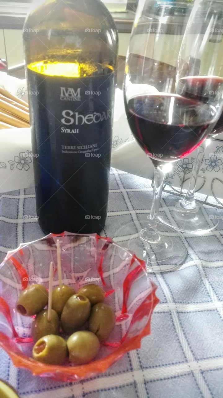 olive e vino
