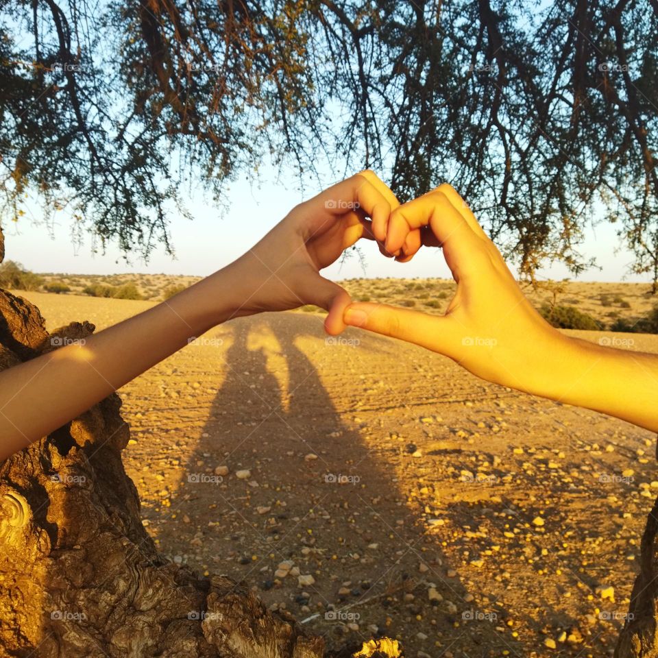 Beautiful Heart made of human hands