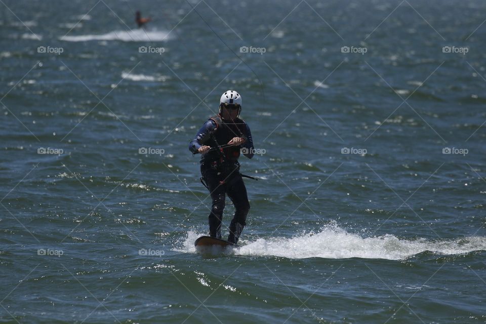 Skimming across the water 