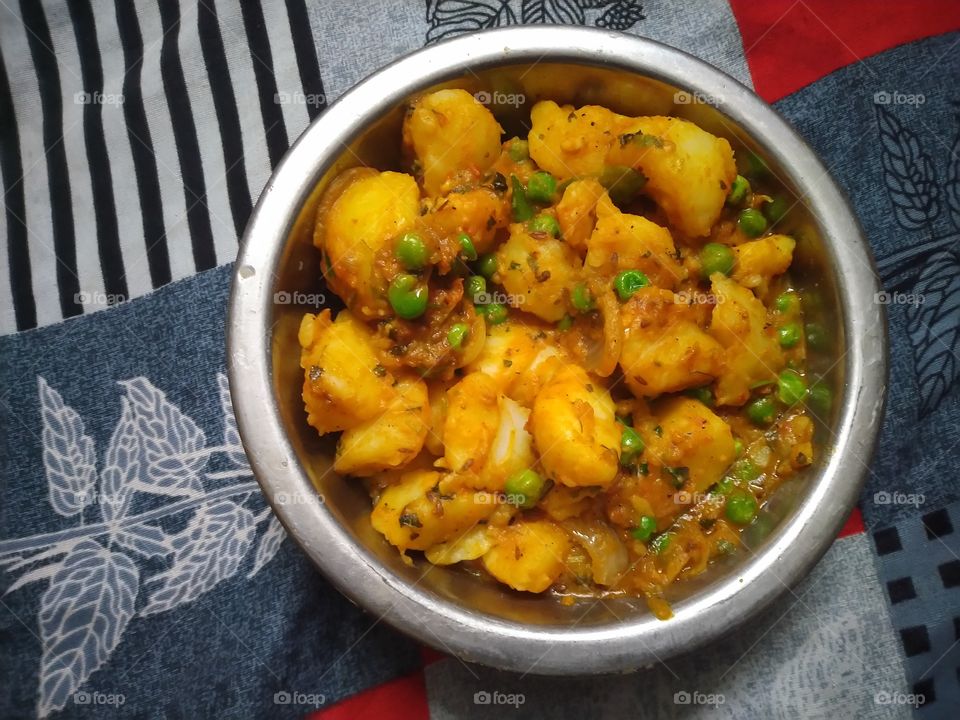 Vegetable Patato Dum Delicious Food