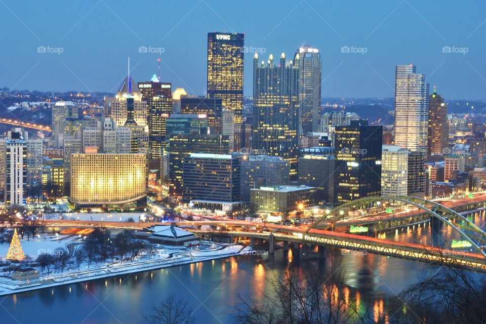 Pittsburgh PA at night