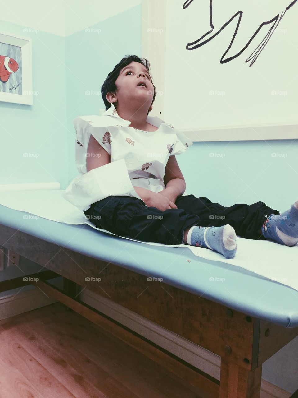 Doctor office, Doctor appointment, Doctor, waiting room, medical, treatment, sick day, sickday, sickness, unwell, not well, healthy kid, healthy child, child, childhood, 4-5 years, 5 year