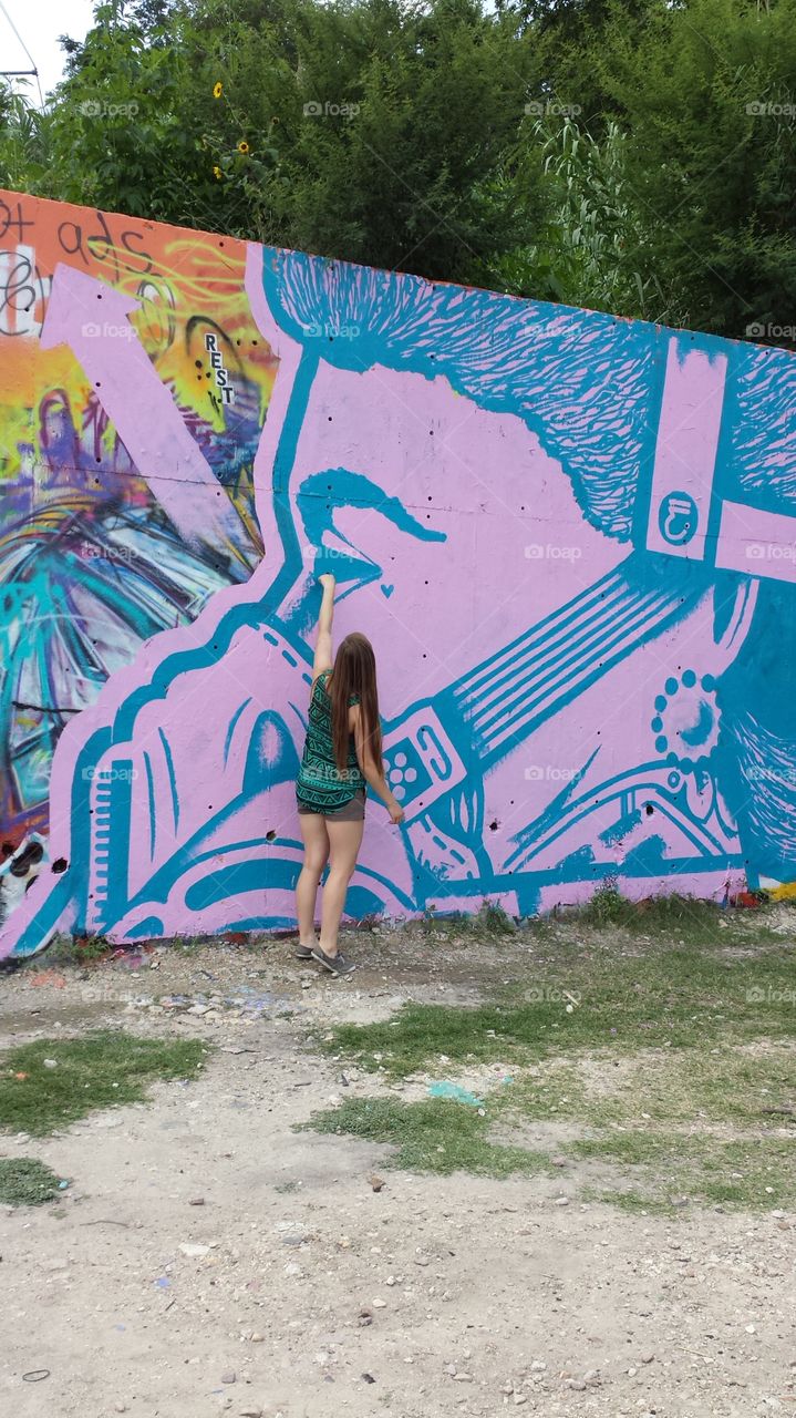 Graffiti, Spray, People, Color, Vandalism
