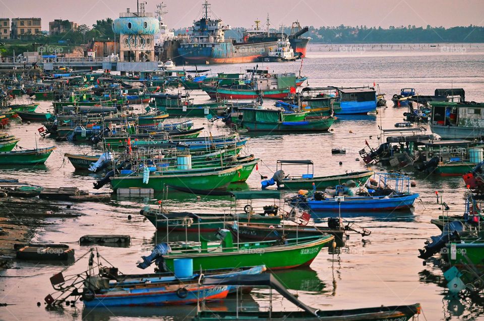 Fishing Boats at the Seaside 