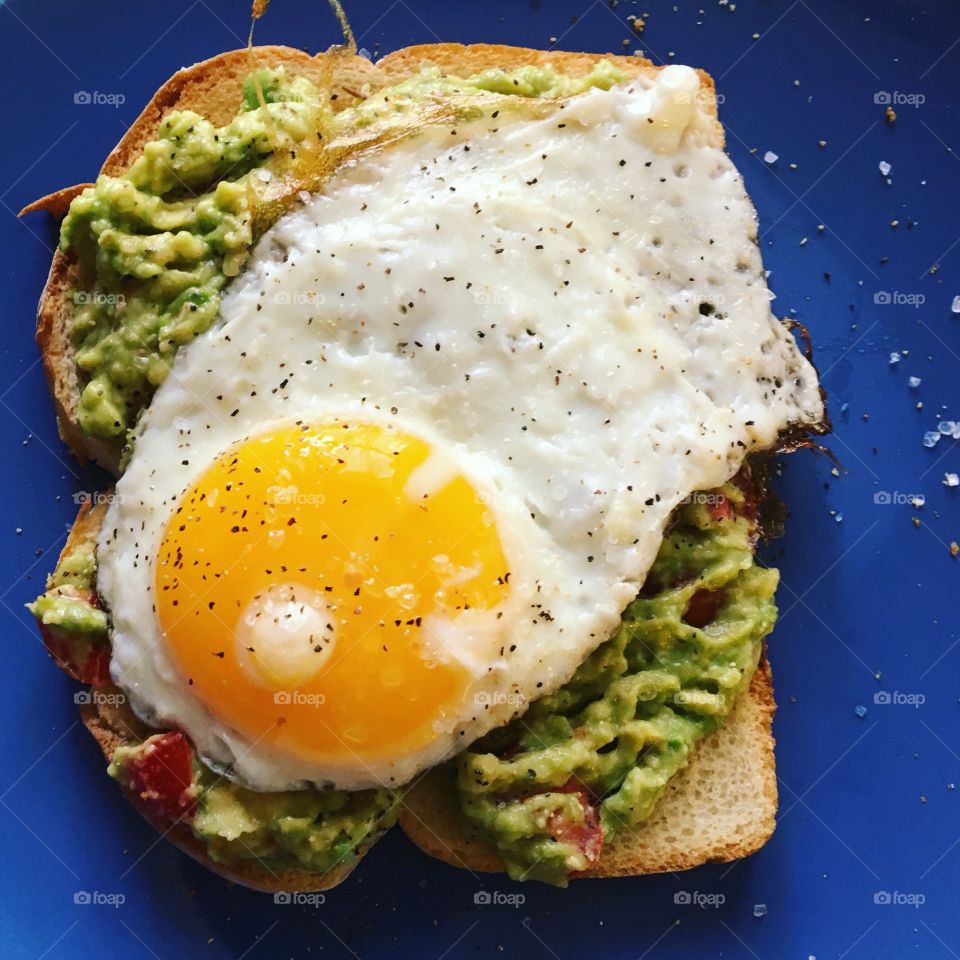 Egg avocado toast 
