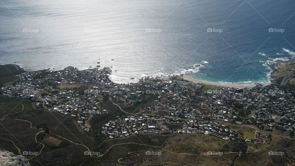 Aerial view from table mountain