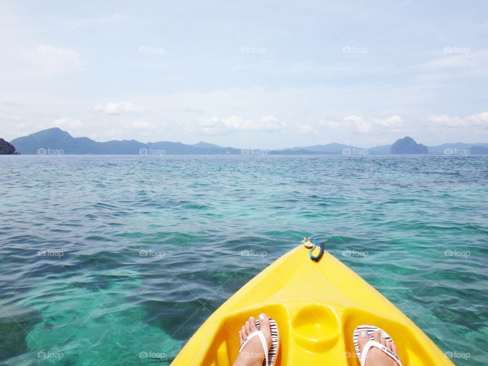 Soaking it in. Went kayaking during island hopping in all Nido Palawan, Philippines.