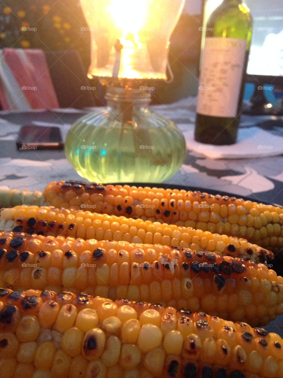 Delicious corn. Delicious corn ready to eat at dinner