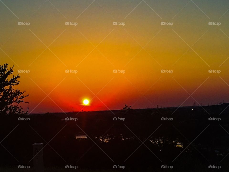 Sunset over the Lake