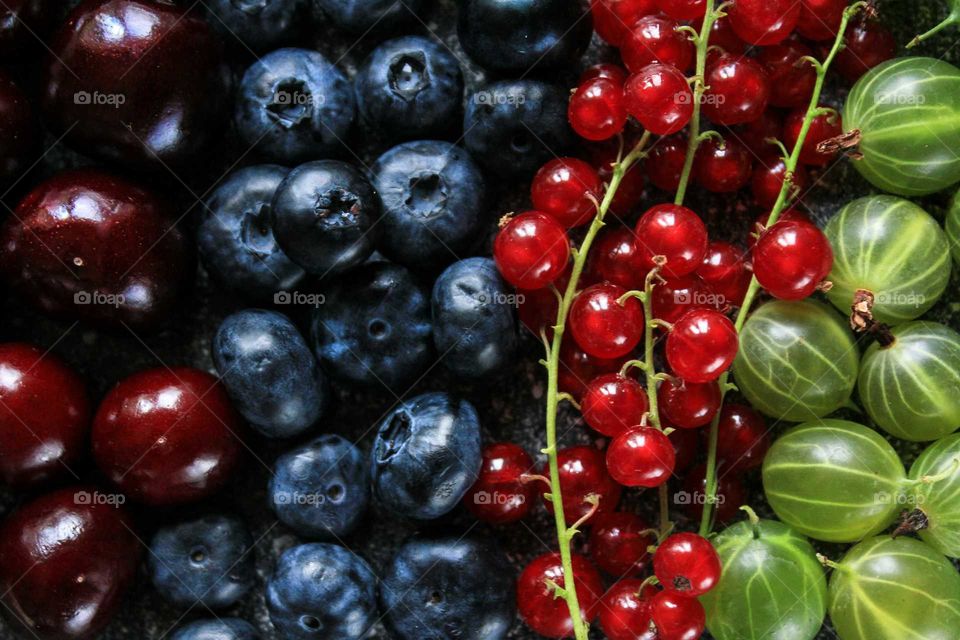 Bright delicious berries