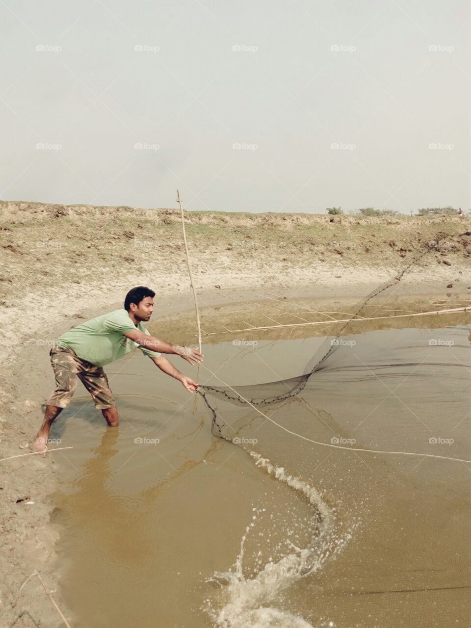 Fishing by net