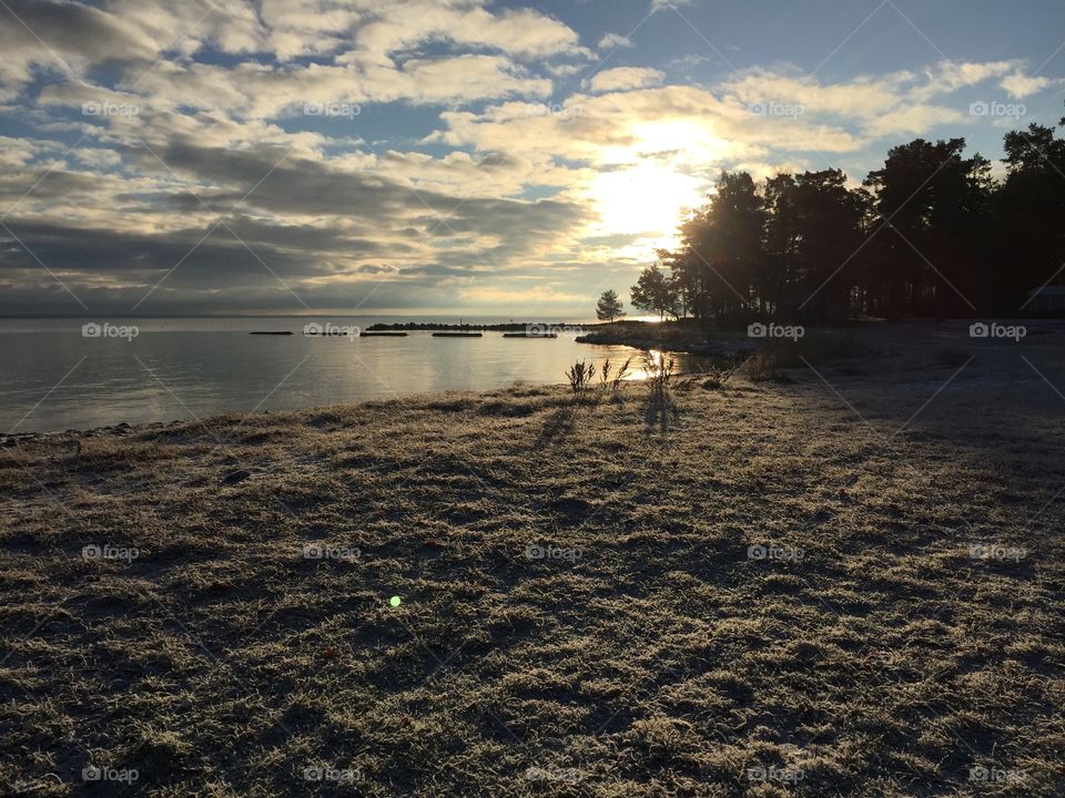 Beautiful morning at Vita Sand, Kalmar , Sweden 