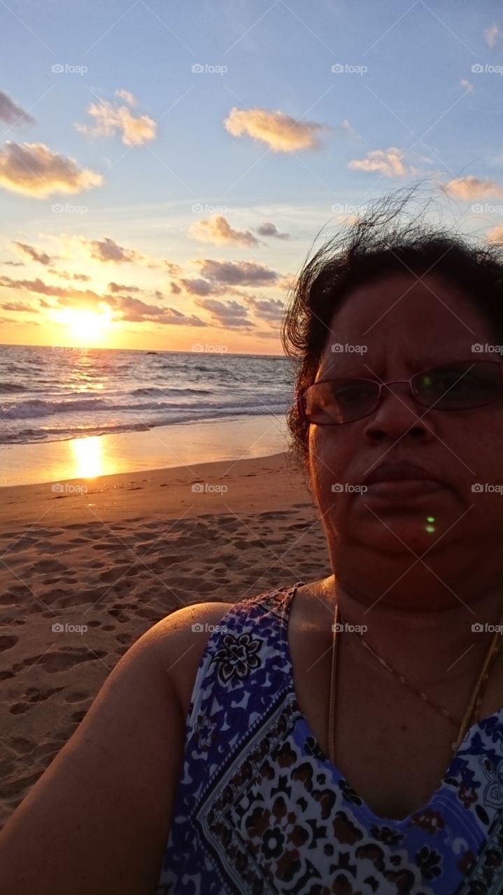 sunrise at Trikonamali beach.