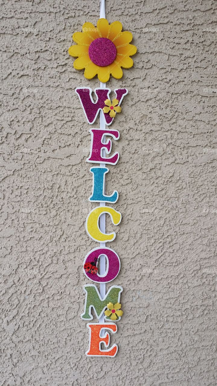 Welcome sign