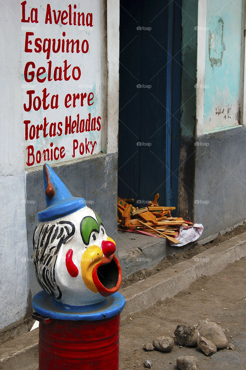 Clown Trash Can